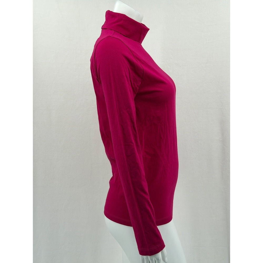 J Crew Top Womens Small Pink Tissue Turtleneck Long Sleeve Staple 100% Cotton - Picture 3 of 13